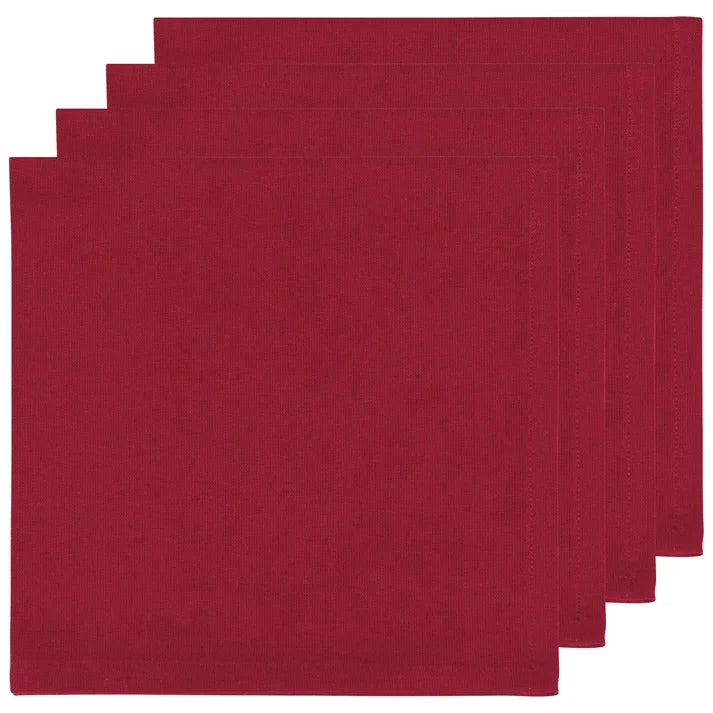 PQT 4 SERVIETTES SPECTRUM ROUGE CARMIN