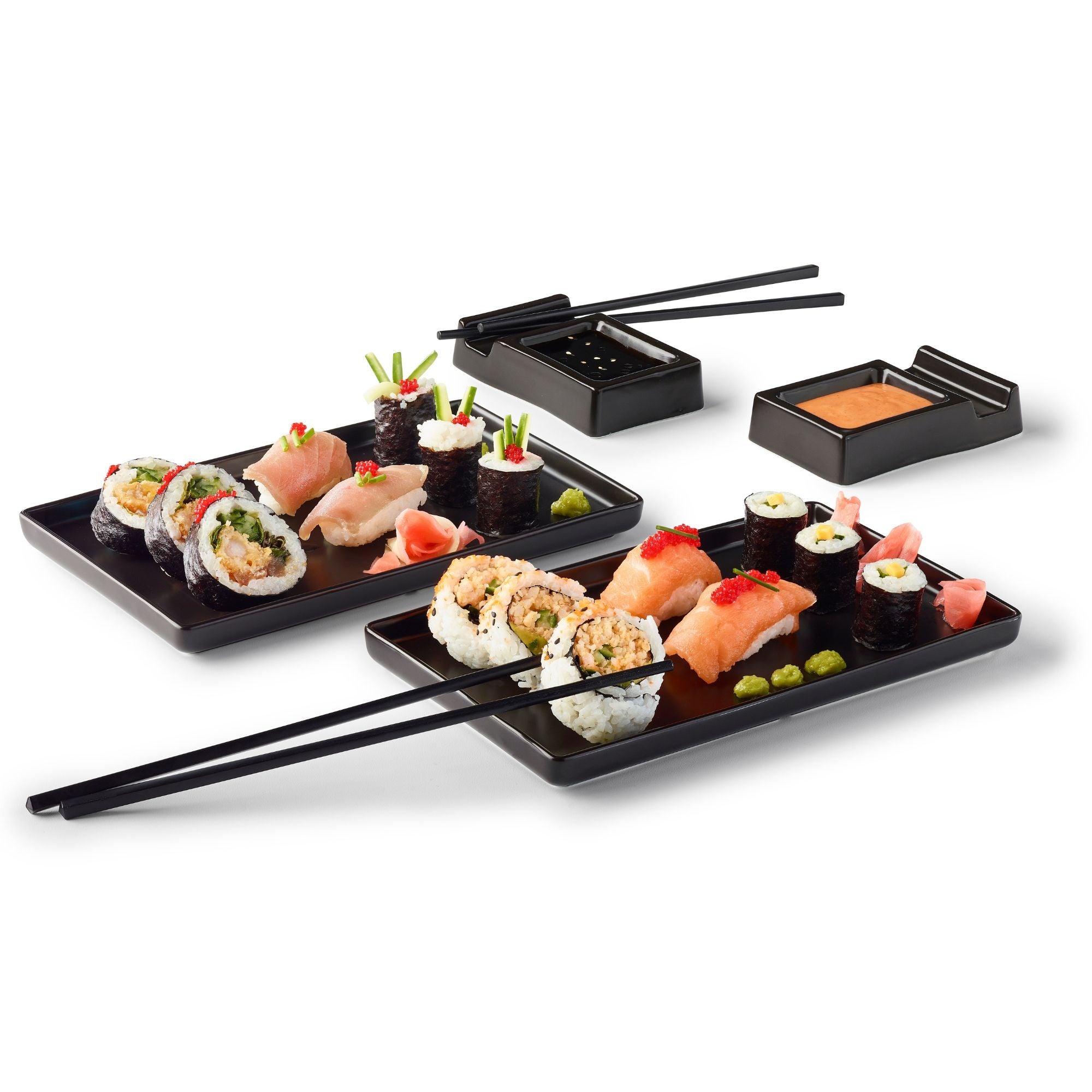 ENS. 8 PIÈCES POUR SUSHI NOIR