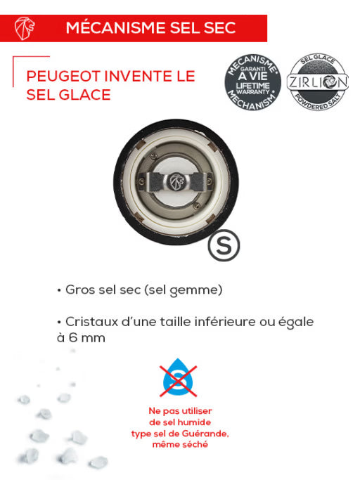 MOULIN SEL ZIRLION U SELECT 18 CM NATUREL PEUGEOT