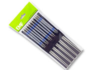 PQT 5 PAIRES BAGUETTES INOX/BLEU