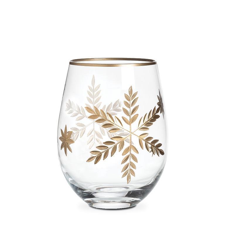 VERRE À VIN SANS PIED - FLOCON DE NEIGE