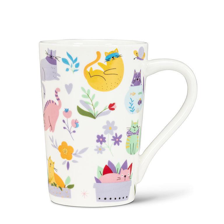 TASSE CHATS/FLEURS 14 OZ