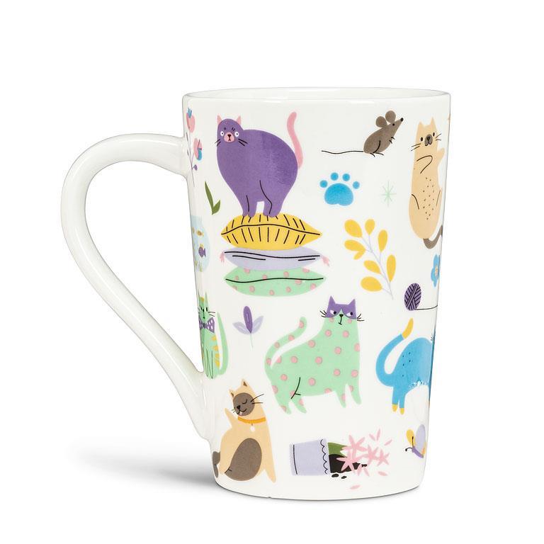 TASSE CHATS/FLEURS 14 OZ
