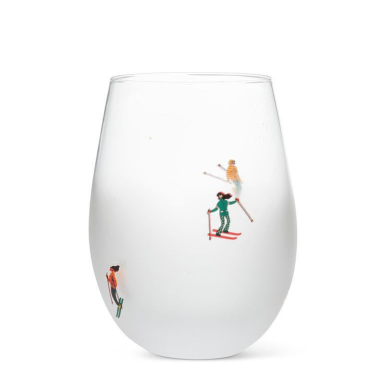 VERRE À VIN SANS PIED GIVRÉ - SKI