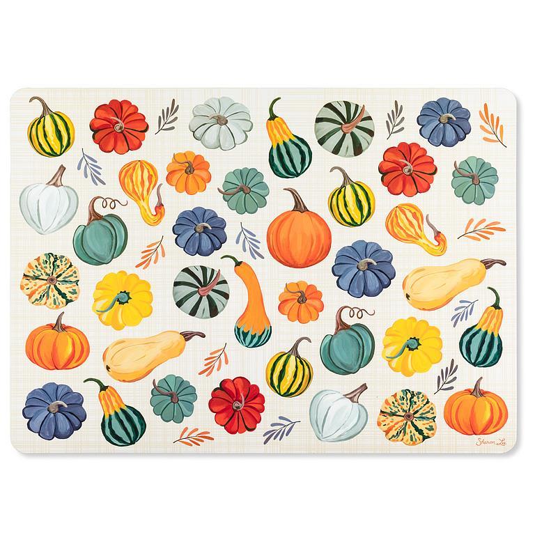 NAPPERON VINYLE COURGES ET CITROUILLES