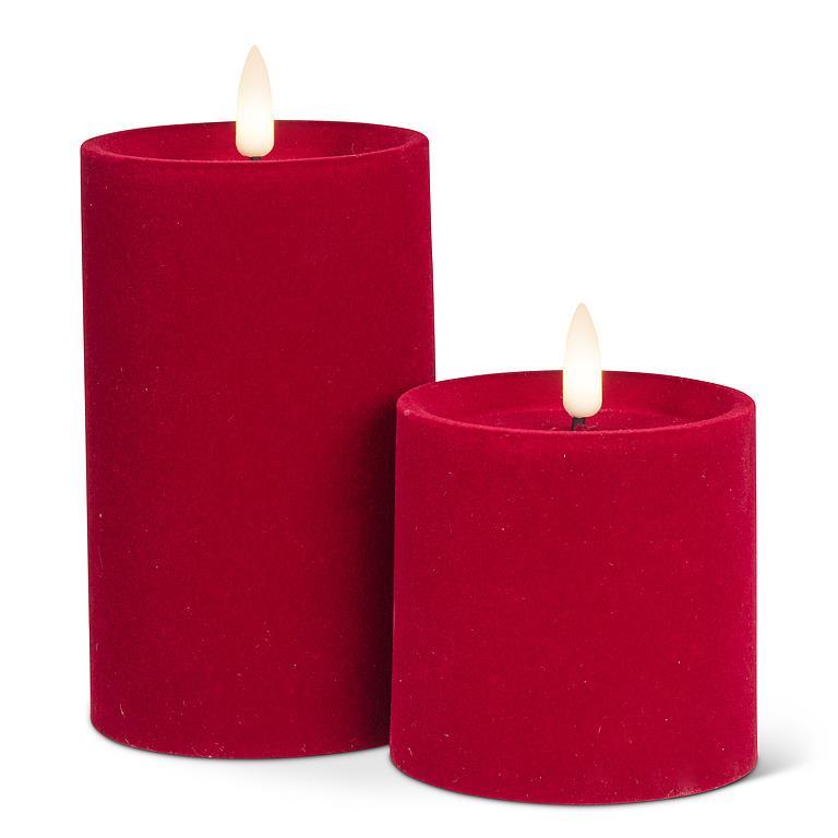 PILIER LED ROUGE VELOURS 3'' X 5''