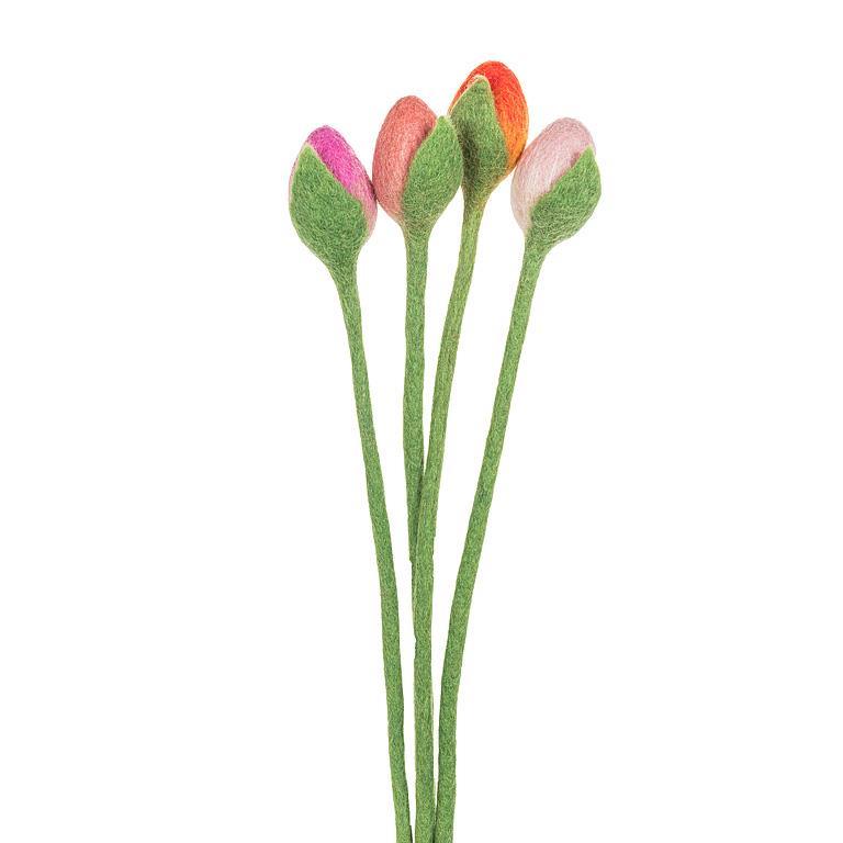 TULIPE/FEUILLES ASSORTIES 14''