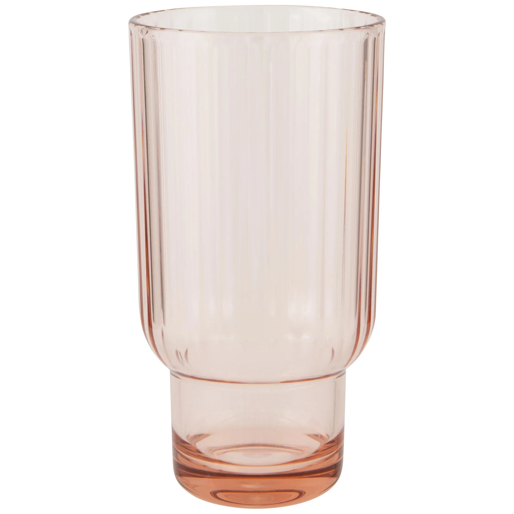 VERRE EN ACRYLIQUE HIGHBALL AVEC PIED ROSE