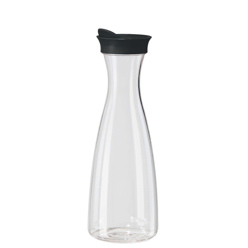CARAFE TRANSPARENTE/BOUCHON NOIR