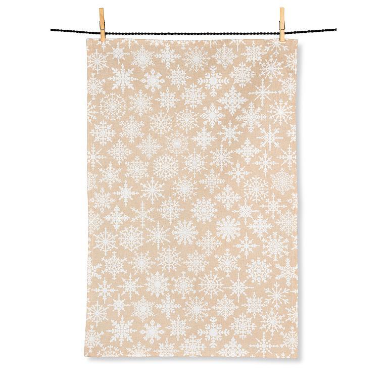 LINGE À VAISSELLE 18'' X 28'' FLOCONS BEIGE