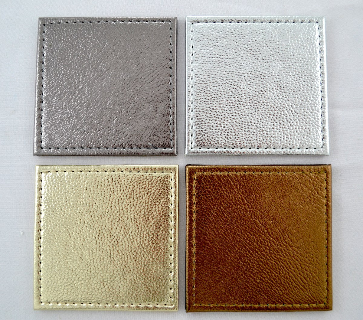 ENS. 4 SOUS-VERRES MÉTALLISÉS