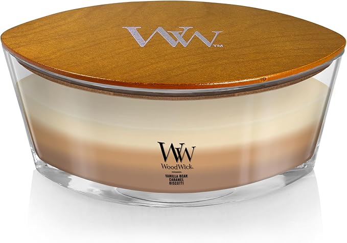 CHANDELLE TRILOGIE OVALE CAFÉ DOUX VANILLE WOODWICK