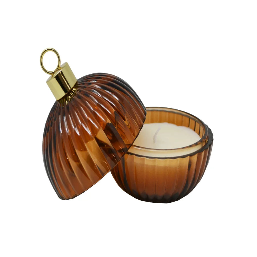 CHANDELLE EN FORME D'ORNEMENT - ODEUR POMME-CANNELLE