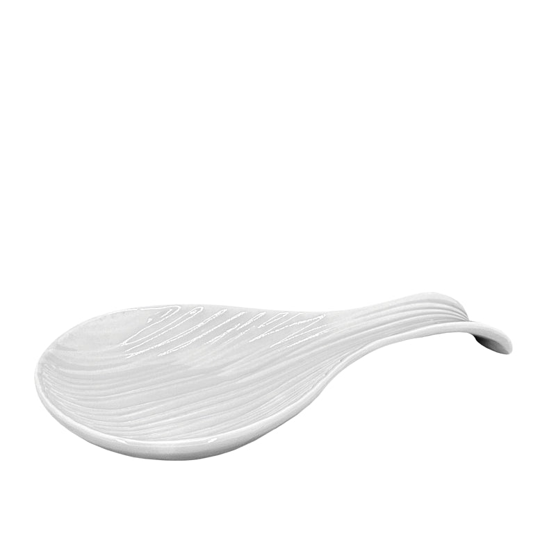 REPOSE CUILLÈRE TEXTURÉ BLANC PORCELAINE