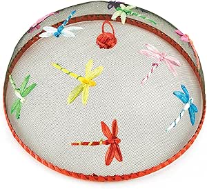 COUVRE PLAT MOUSTIQUAIRE POUR L'EXTÉRIEUR AVEC LIBELLULES