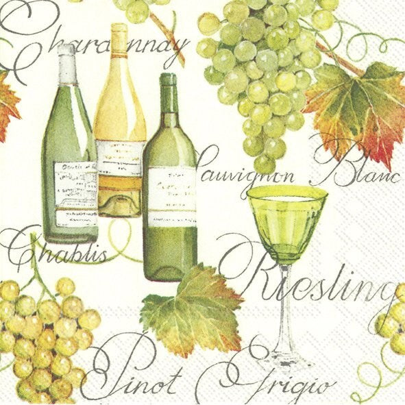 PQT 20 SERVIETTES COCKTAIL  PINOT GRIGRIO