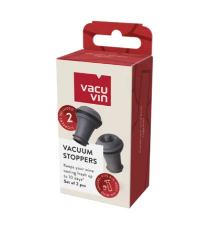 ENS. 2 BOUCHONS DE VIN SOUS VIDE VACU VIN