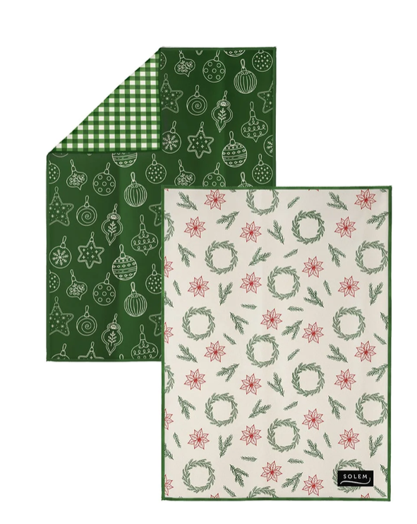 2 LINGES VAISSELLE MICROFIBRE ÉCLAT DE SAPIN