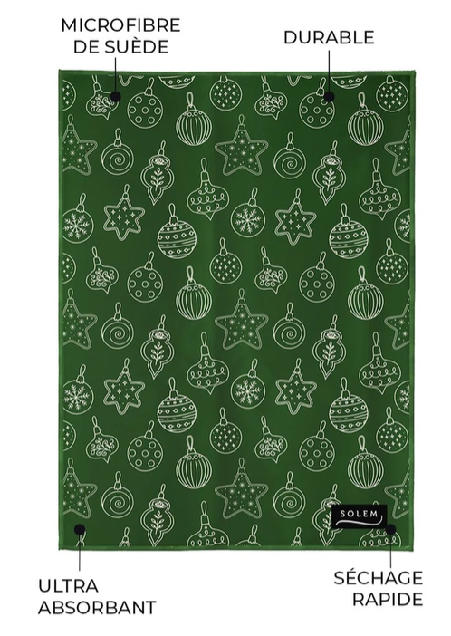 2 LINGES VAISSELLE MICROFIBRE ÉCLAT DE SAPIN