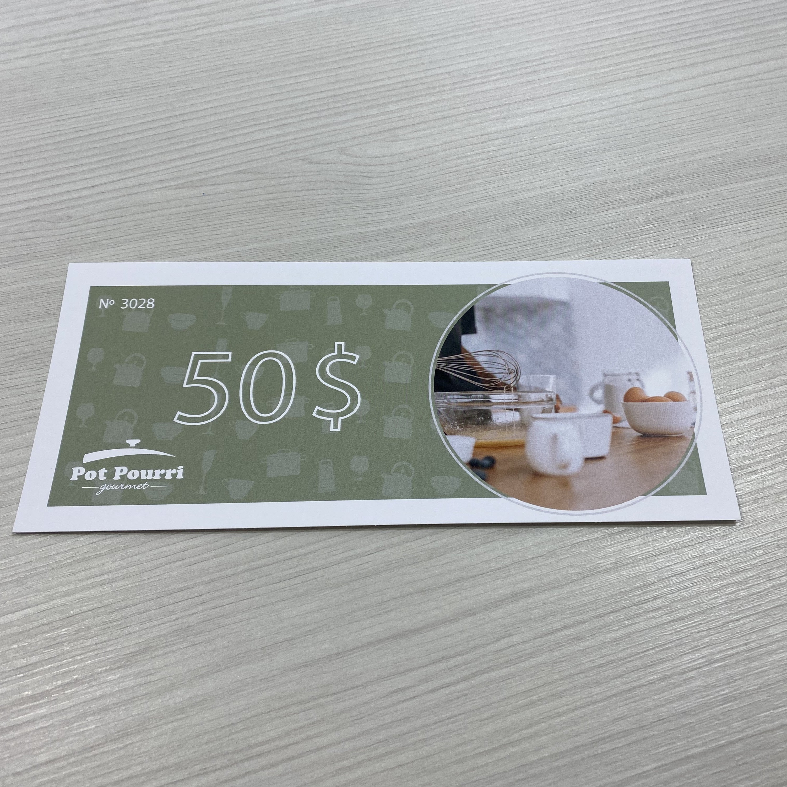 CERTIFICAT CADEAU 50 $