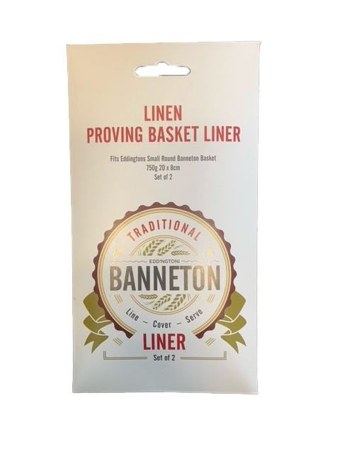 ENS. 2 DOUBLURE DE PANIER BANNETON EN LIN POUR PANIER ROND 2