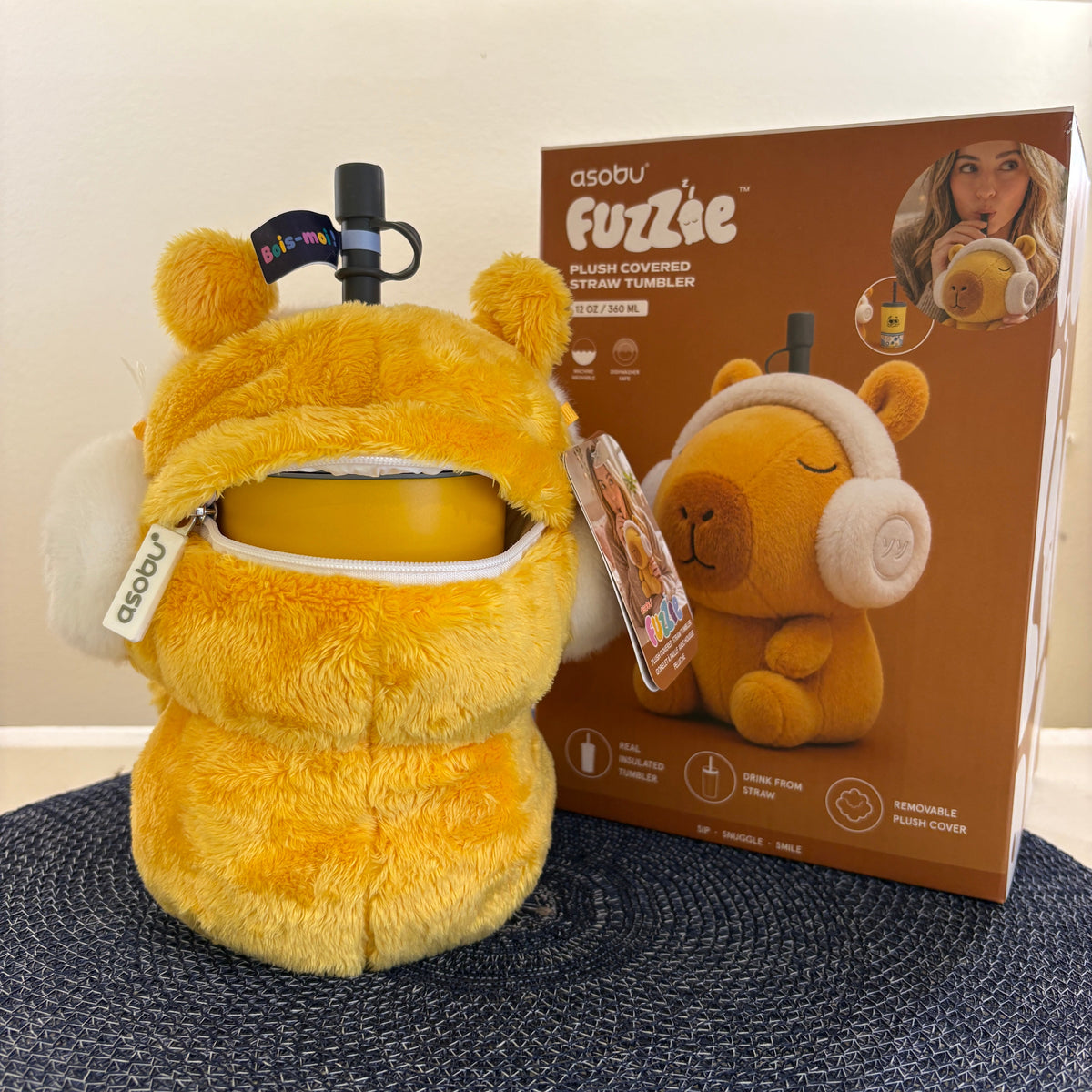BOUTEILLE ET PELUCHE FUZZIE CAPYBARA