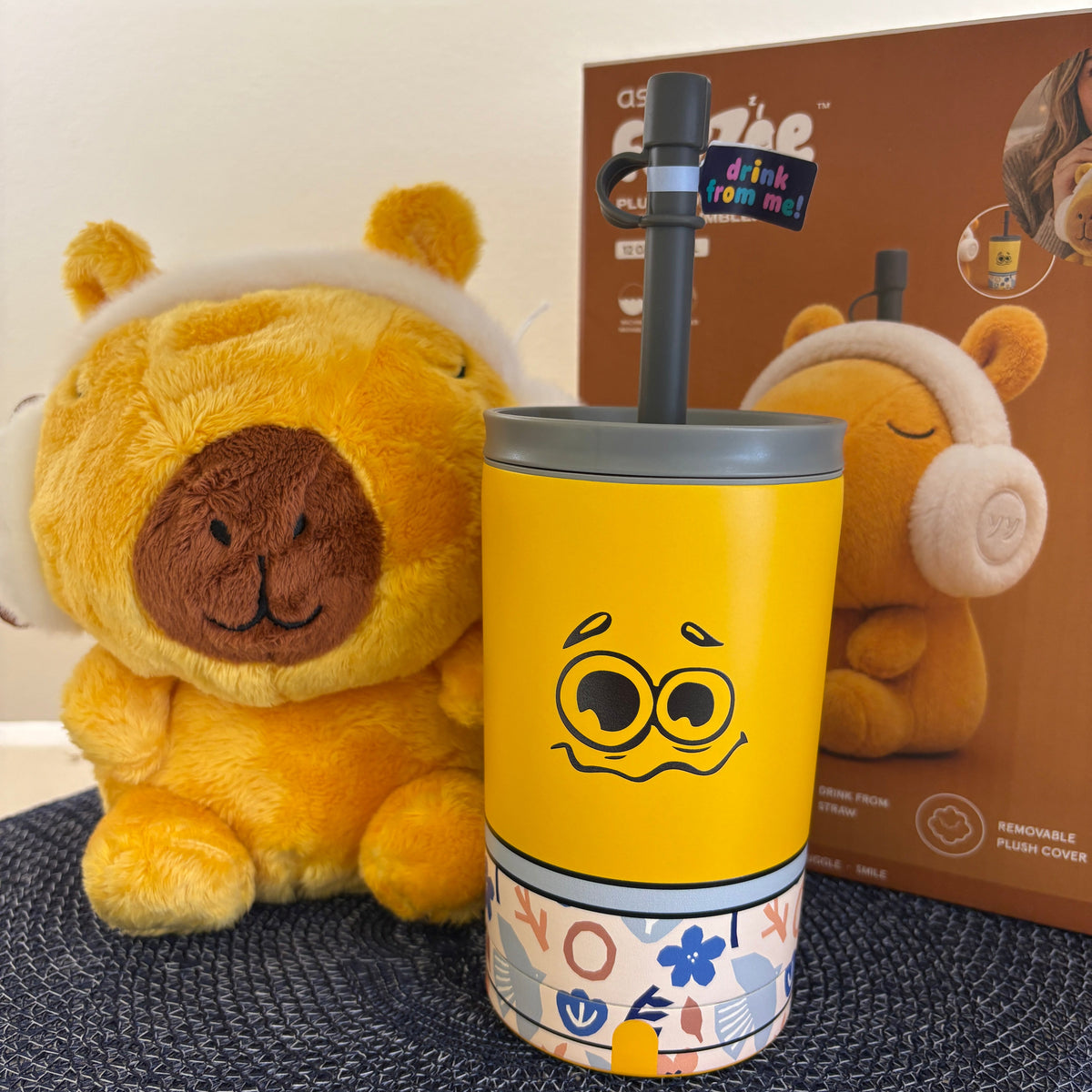BOUTEILLE ET PELUCHE FUZZIE CAPYBARA