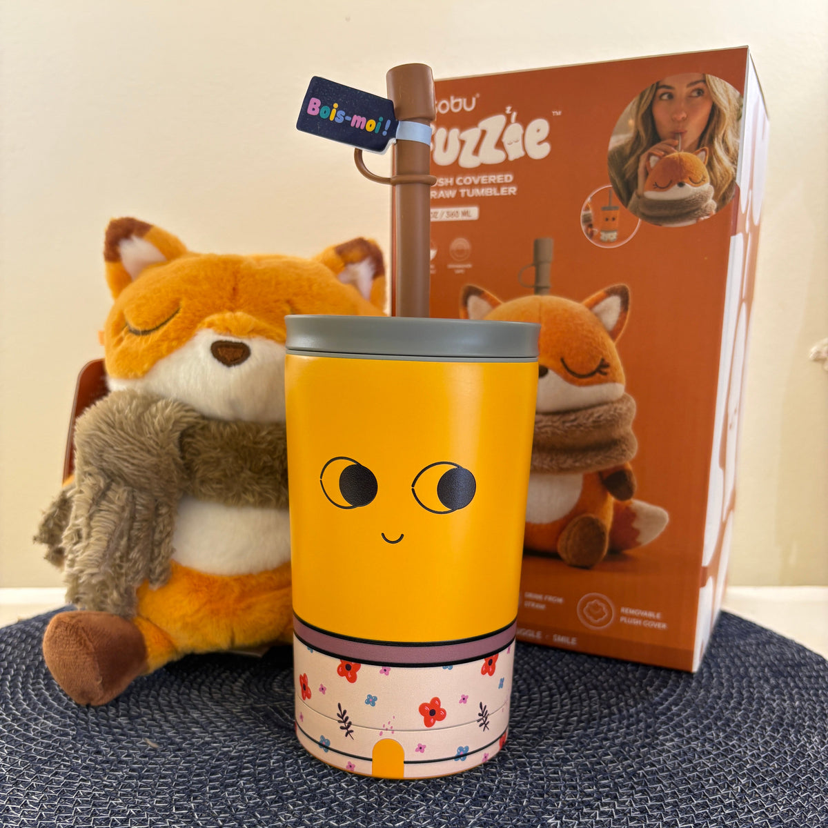 BOUTEILLE ET PELUCHE FUZZIE RENARD