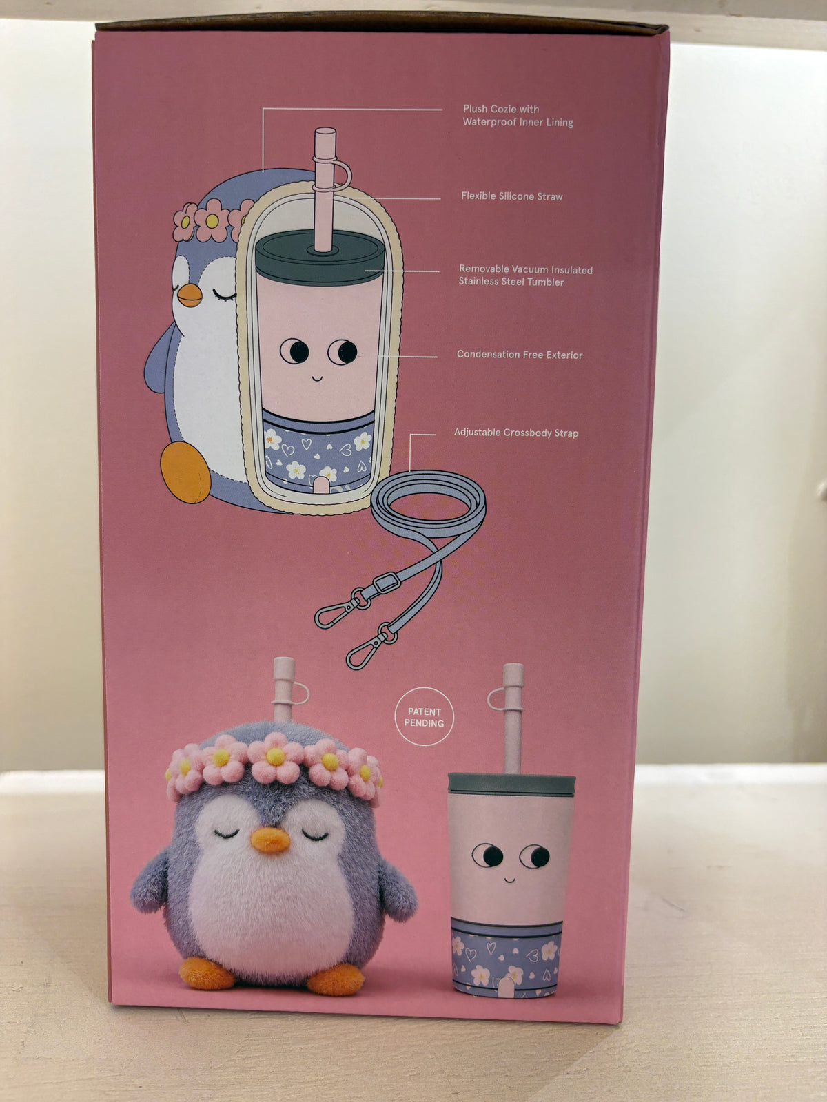BOUTEILLE ET PELUCHE FUZZIE PINGOUIN
