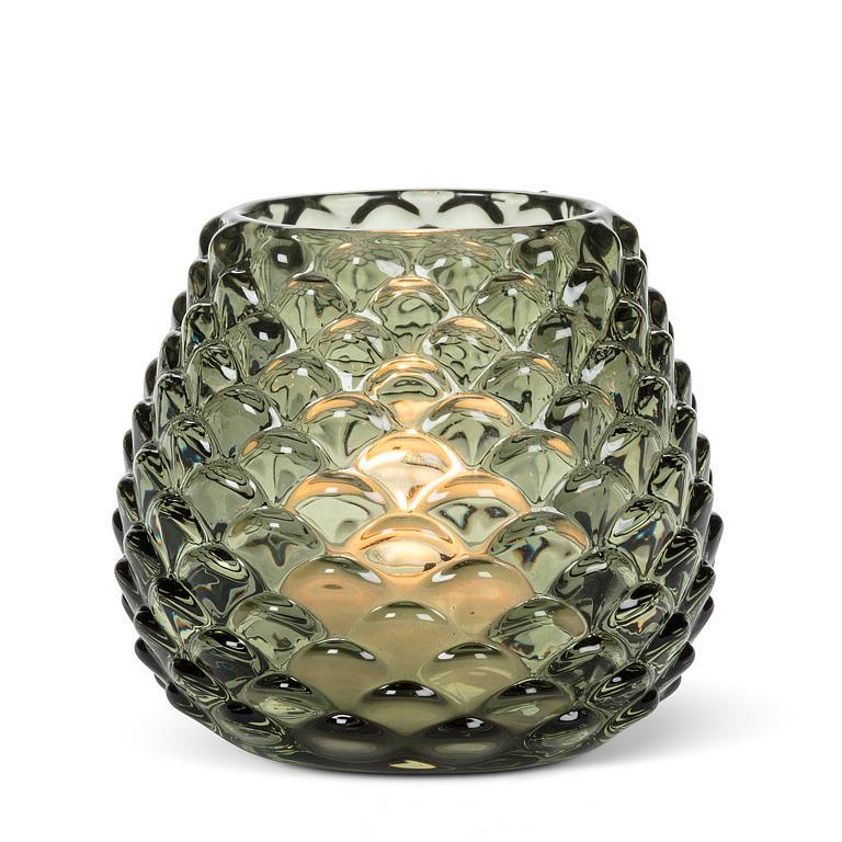 BOUGEOIR 3 ″ POMME DE PIN VERT