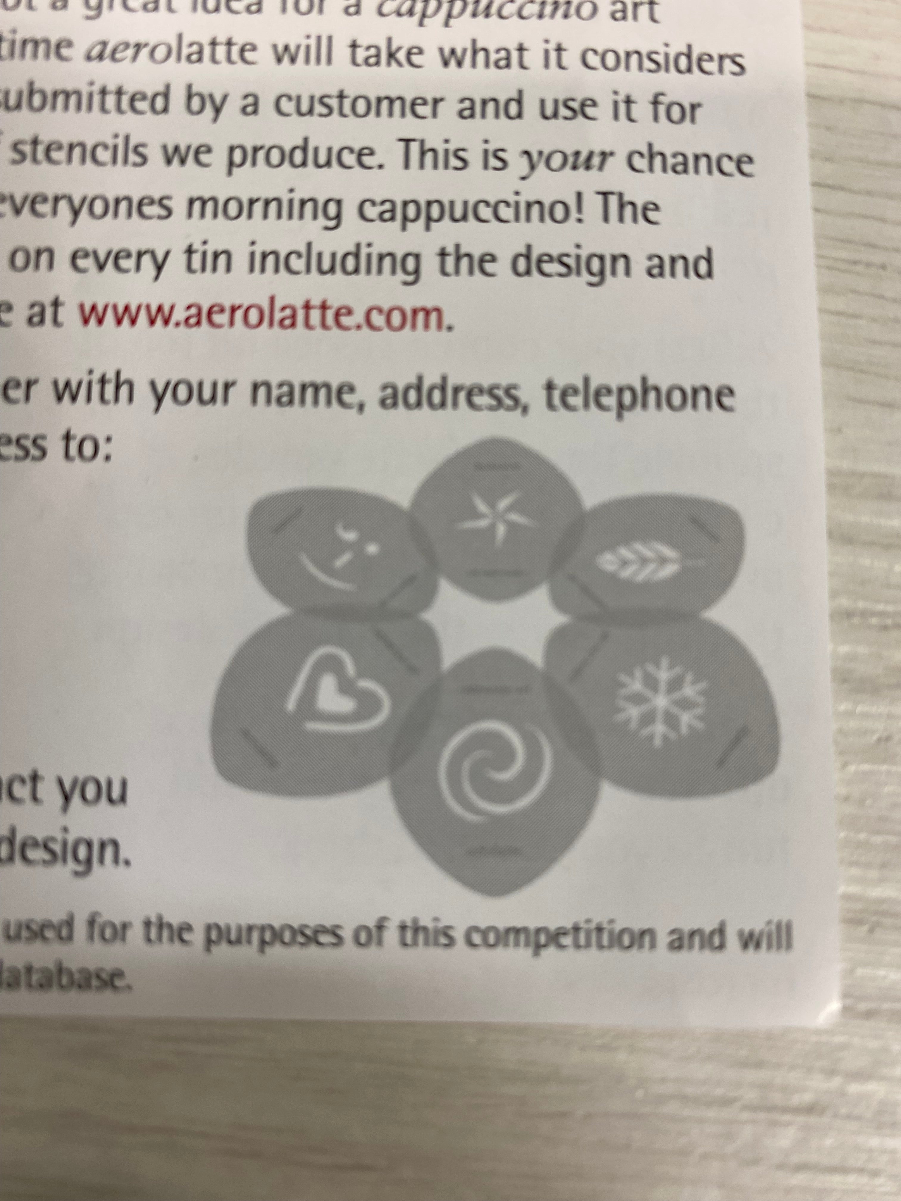 POCHOIRS / STENCIL POUR CAPPUCINO