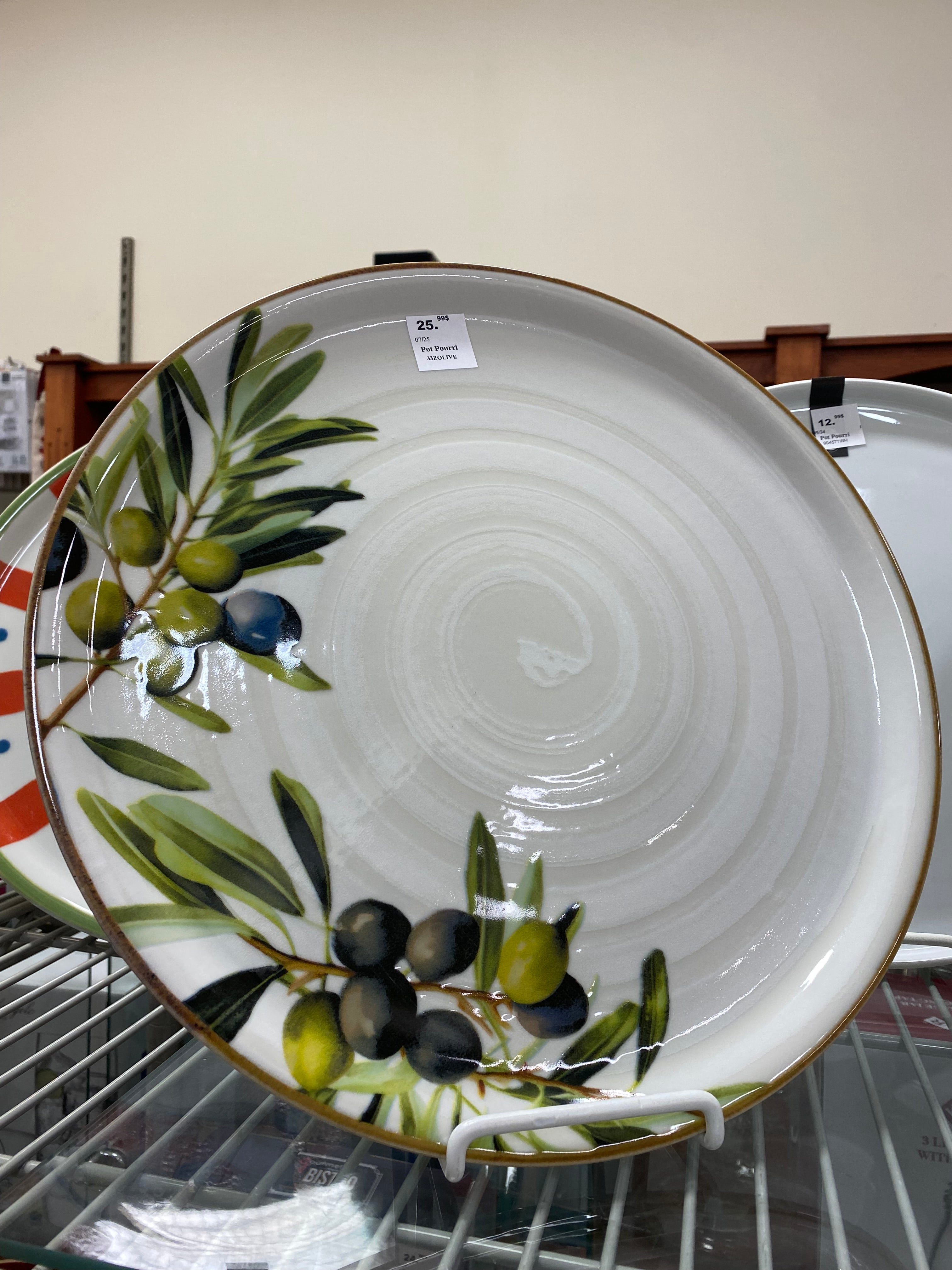 ASSIETTE A PIZZA 33 CM OLIVE NAPOLI