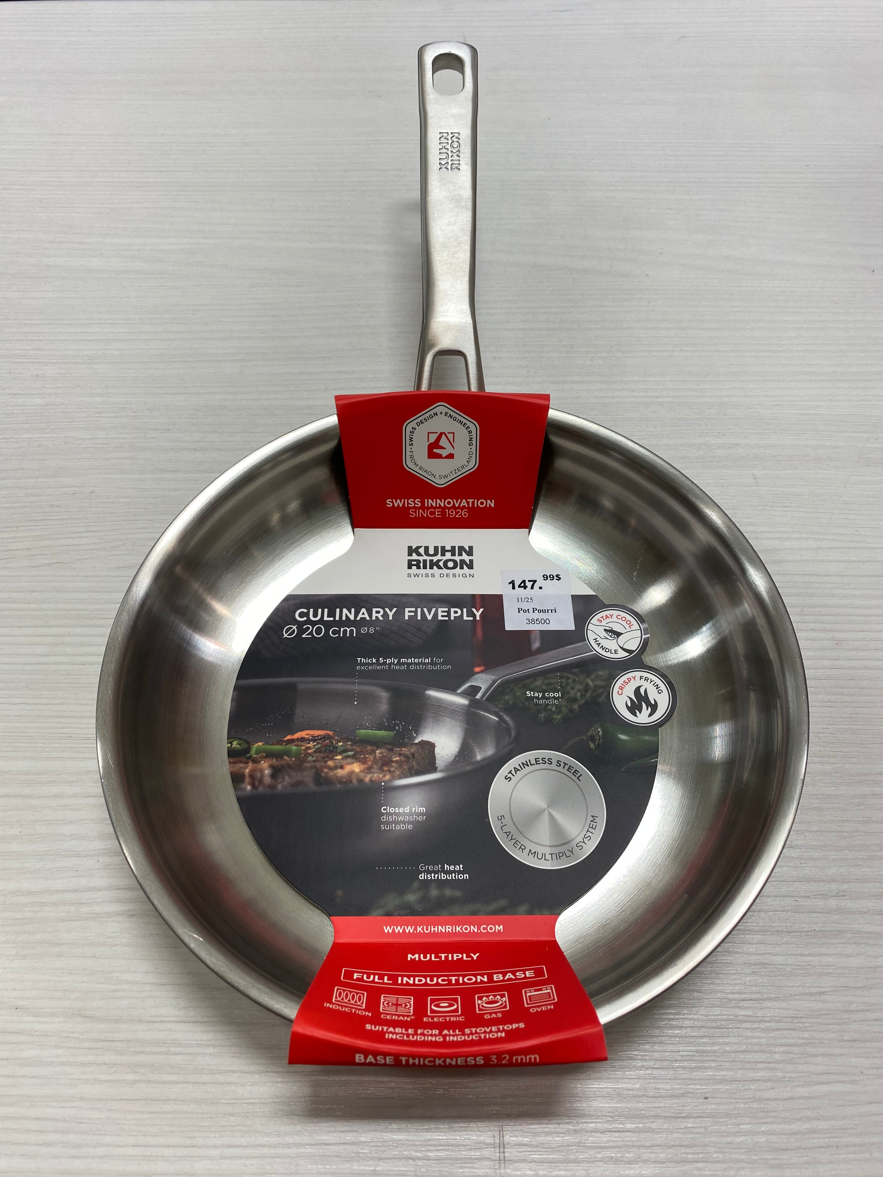 POÊLE FRIRE 20 CM 5 PLIS KUHN RIKON