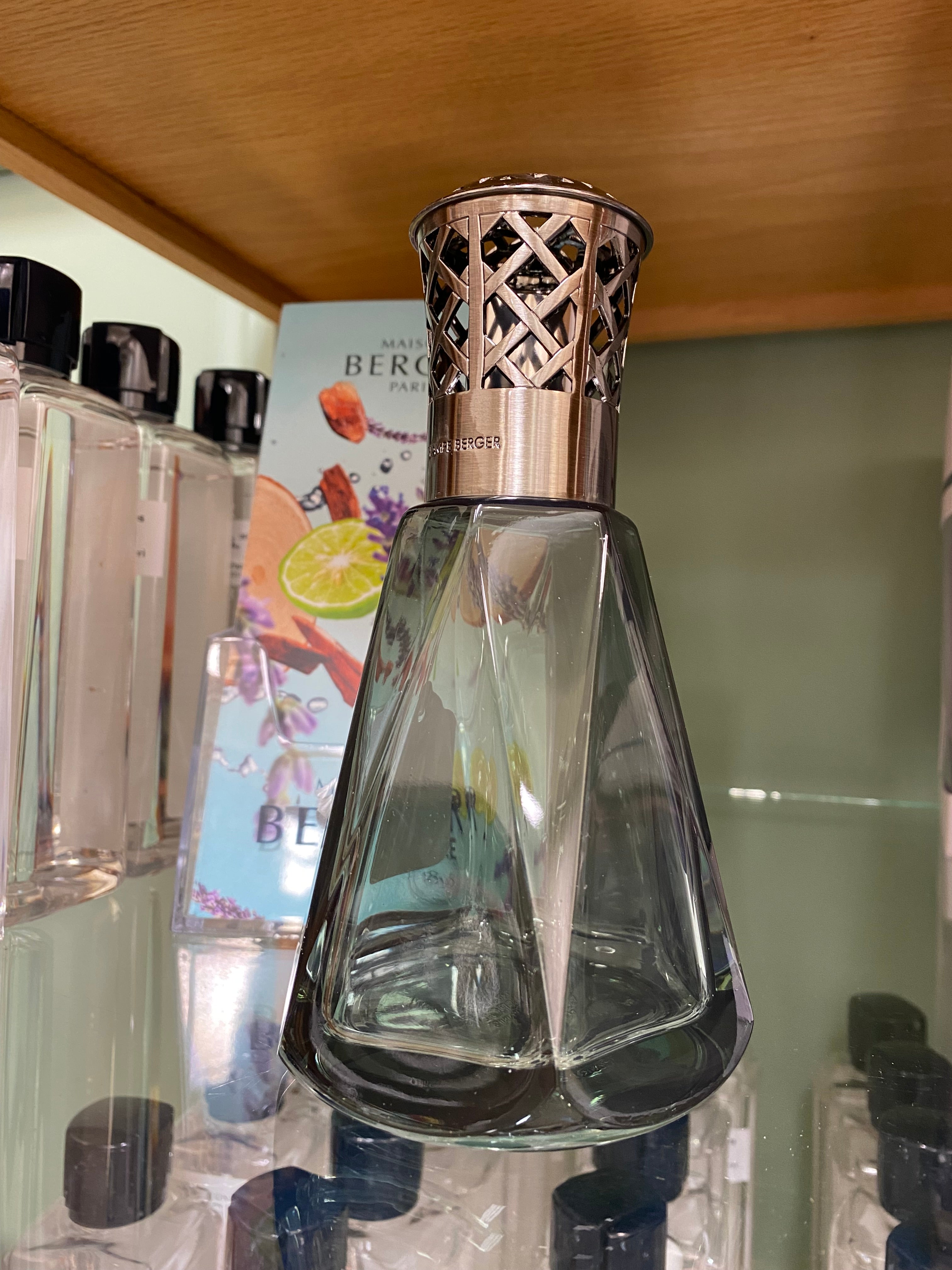 LAMPE BERGER PYRAMIDE VERTE ANTIQUE