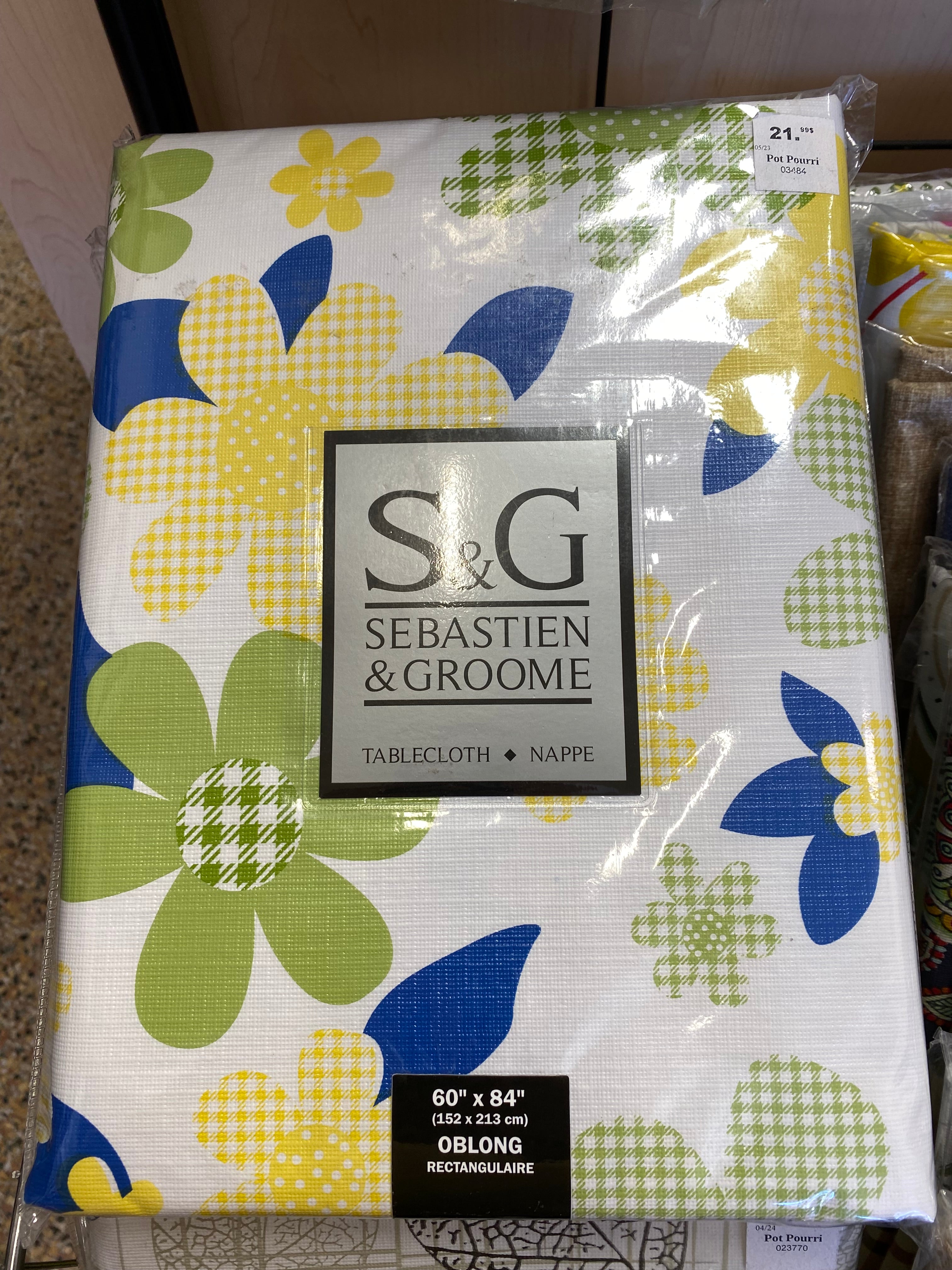 NAPPE VINYLE PLAID GARDEN 60X84