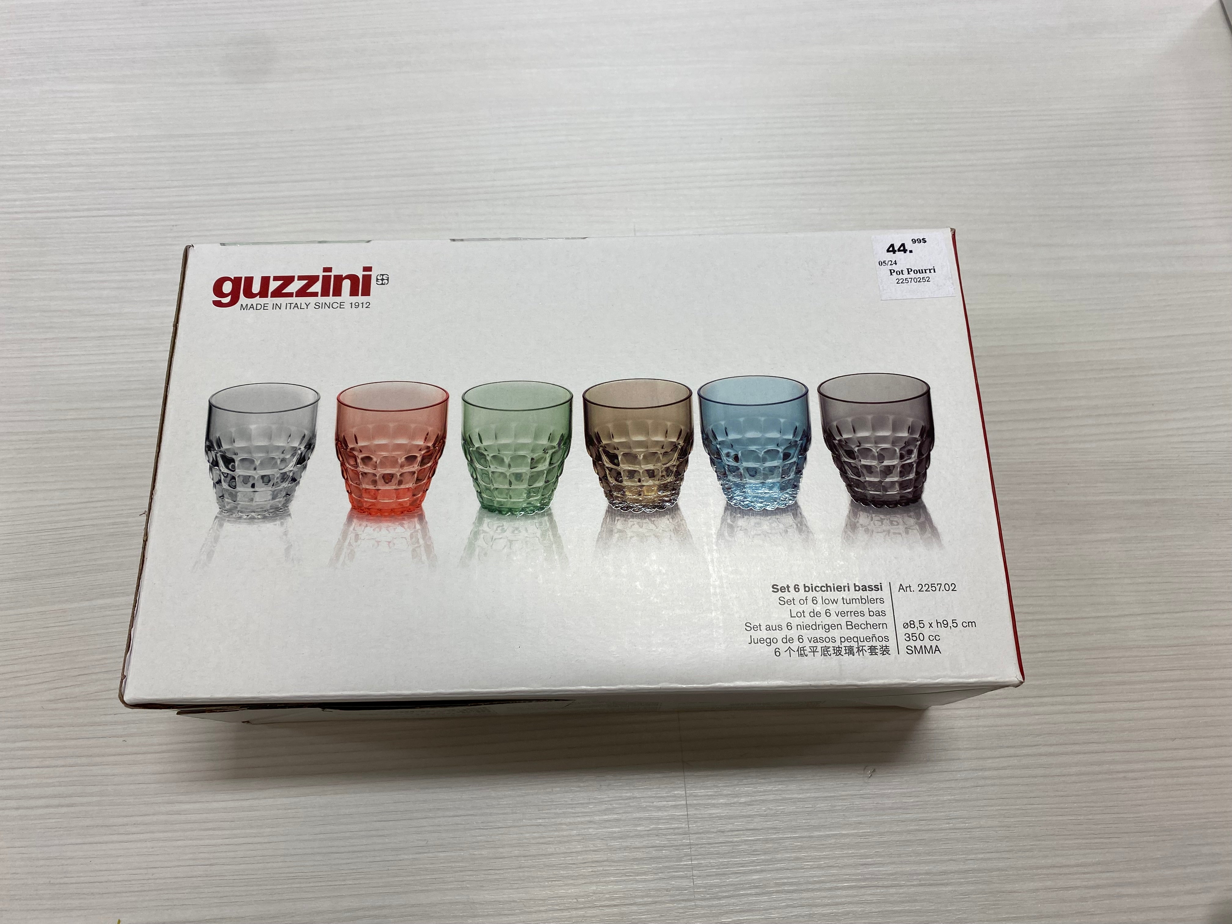 ENS. 6 VERRES EN ACRYLIQUE COLORÉS 510 ML