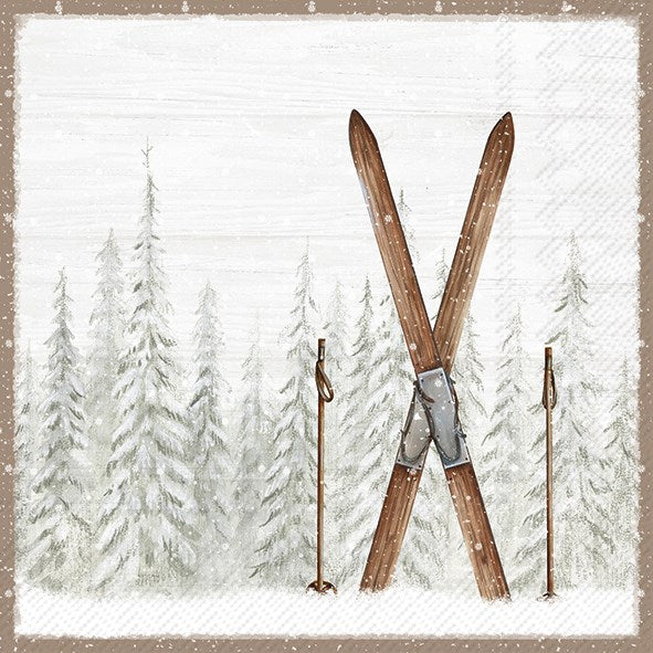 PQT 20 SERVIETTES PAPIER SKI NORDIQUE
