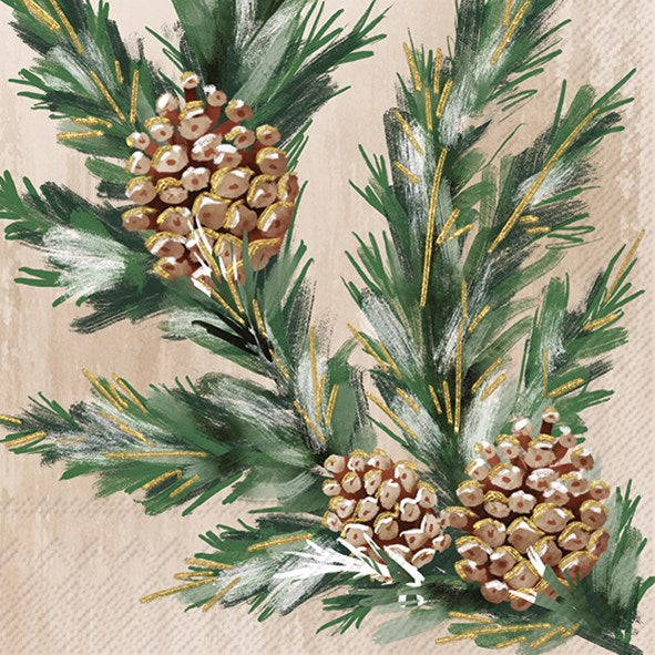PQT 20 SERVIETTES PAPIER COCOTTES SUR BRANCHES