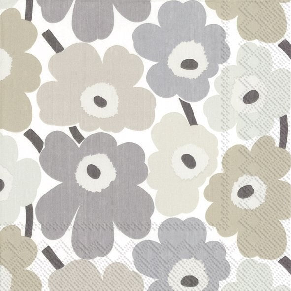 PQT 20 SERVIETTES PAPIER MINI UNIKOT LINEN MARIMEKKO