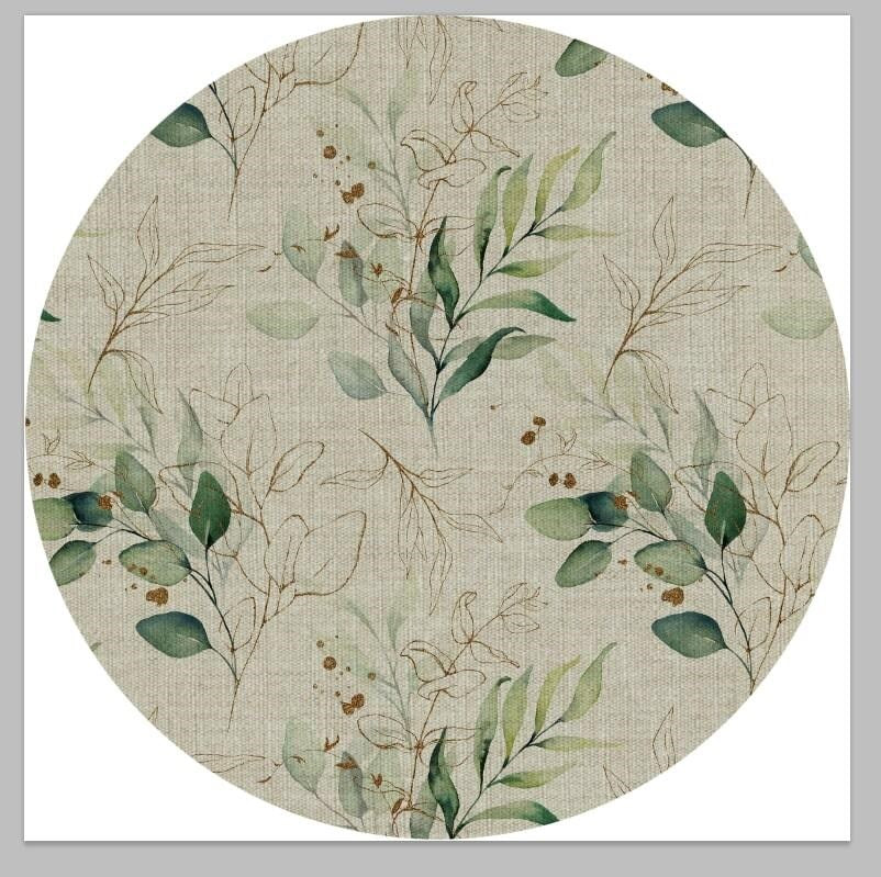 NAPPERON ROND 15'' LEAFLETS