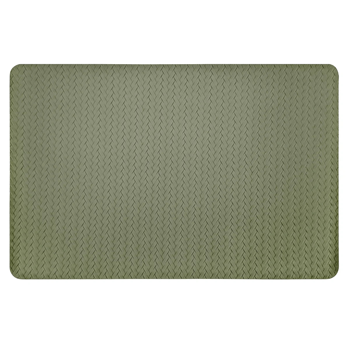 NAPPERON EN CUIR VEGAN TEXTURÉ - VERT OLIVE