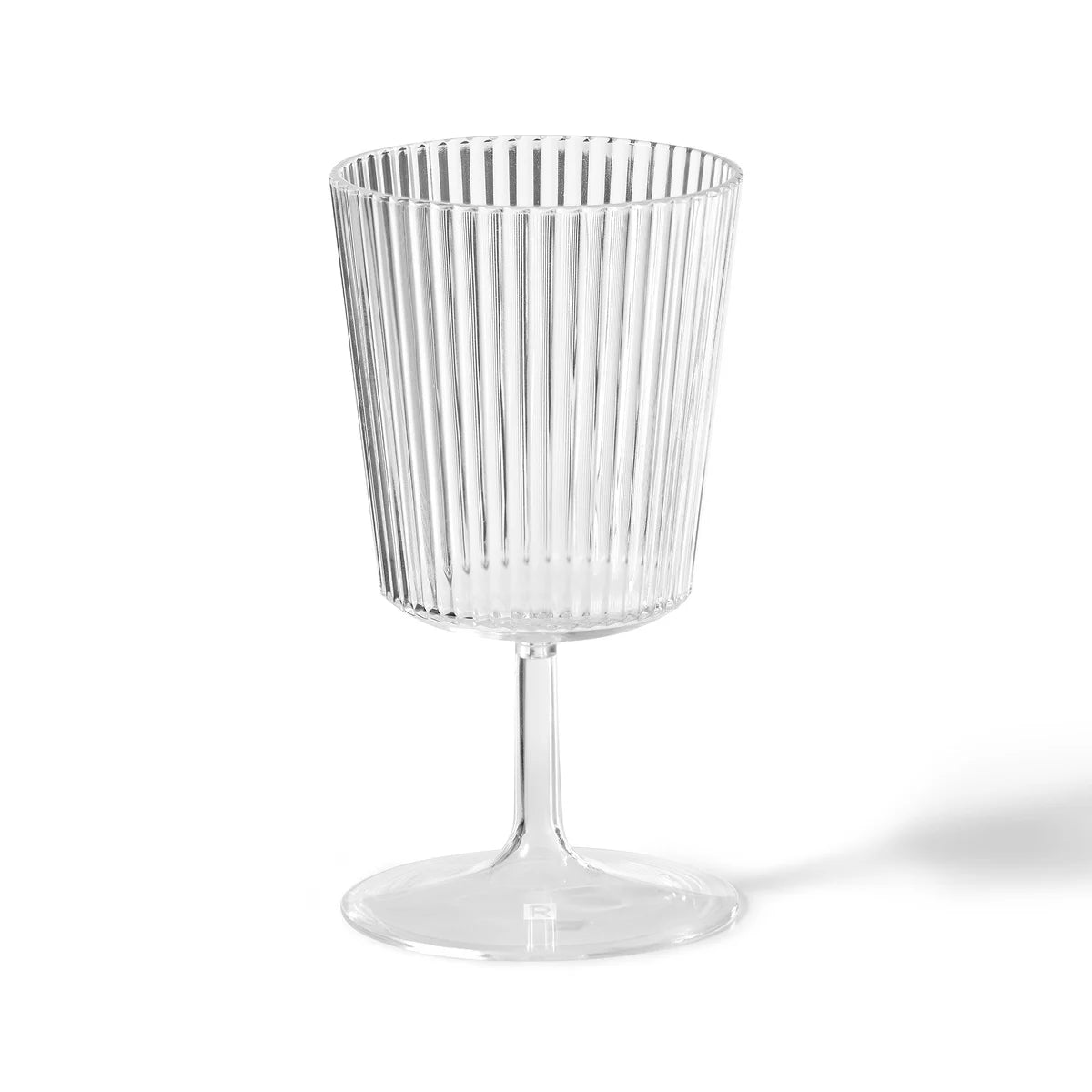 VERRE À VIN À RAINURES INCASSABLE TRANSPARENT - 350 ML