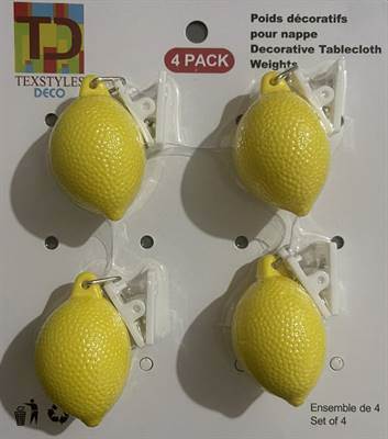 POIDS DÉCORATIFS POUR NAPPE - CITRONS