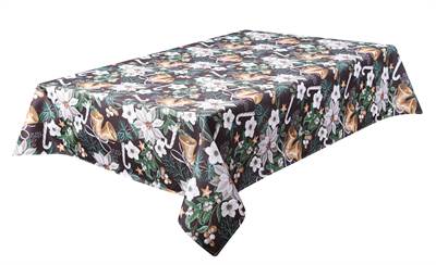 NAPPE 58 X 108 JINGLE SPARKLE NOIRE