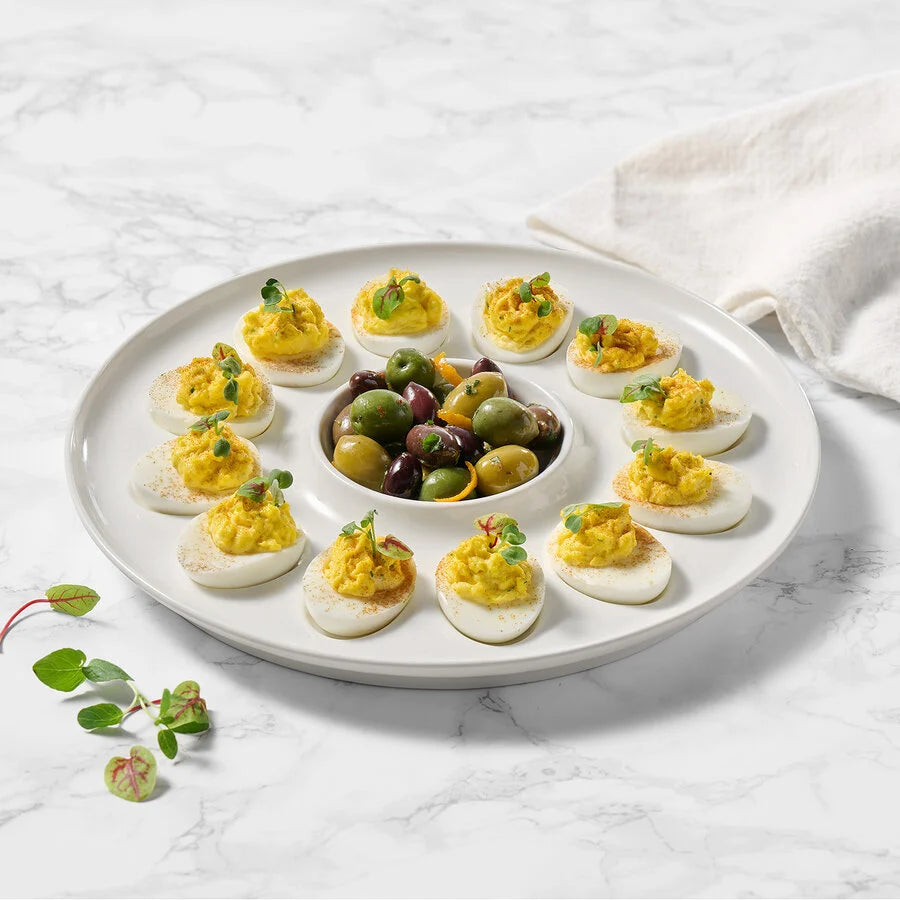 ASSIETTE OEUFS MIMOSA EN PORCELAINE 30 CM RICARDO