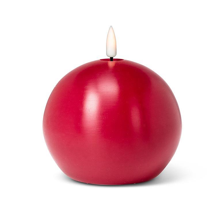 CHANDELLE BOULE ROUGE 4''