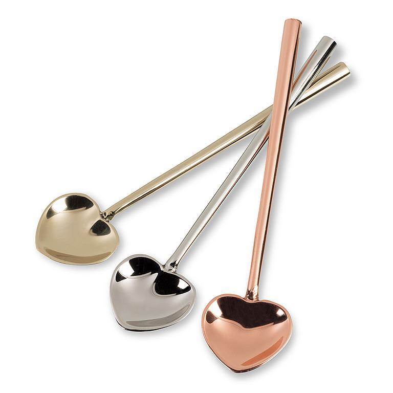 MINI CUILLERE COEUR ROSE INOX