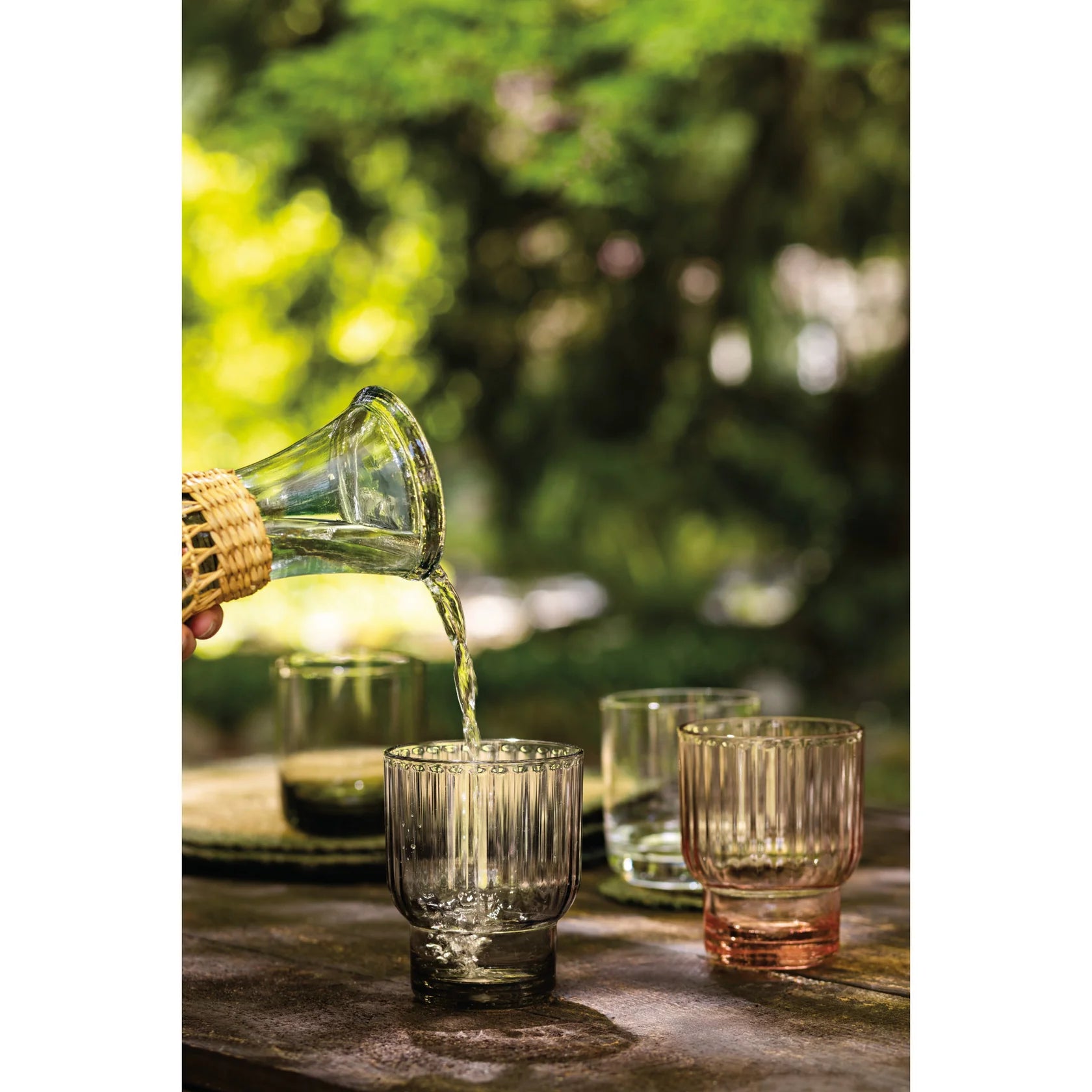 VERRE EN ACRYLIQUE DOF AVEC PIED OLIVE