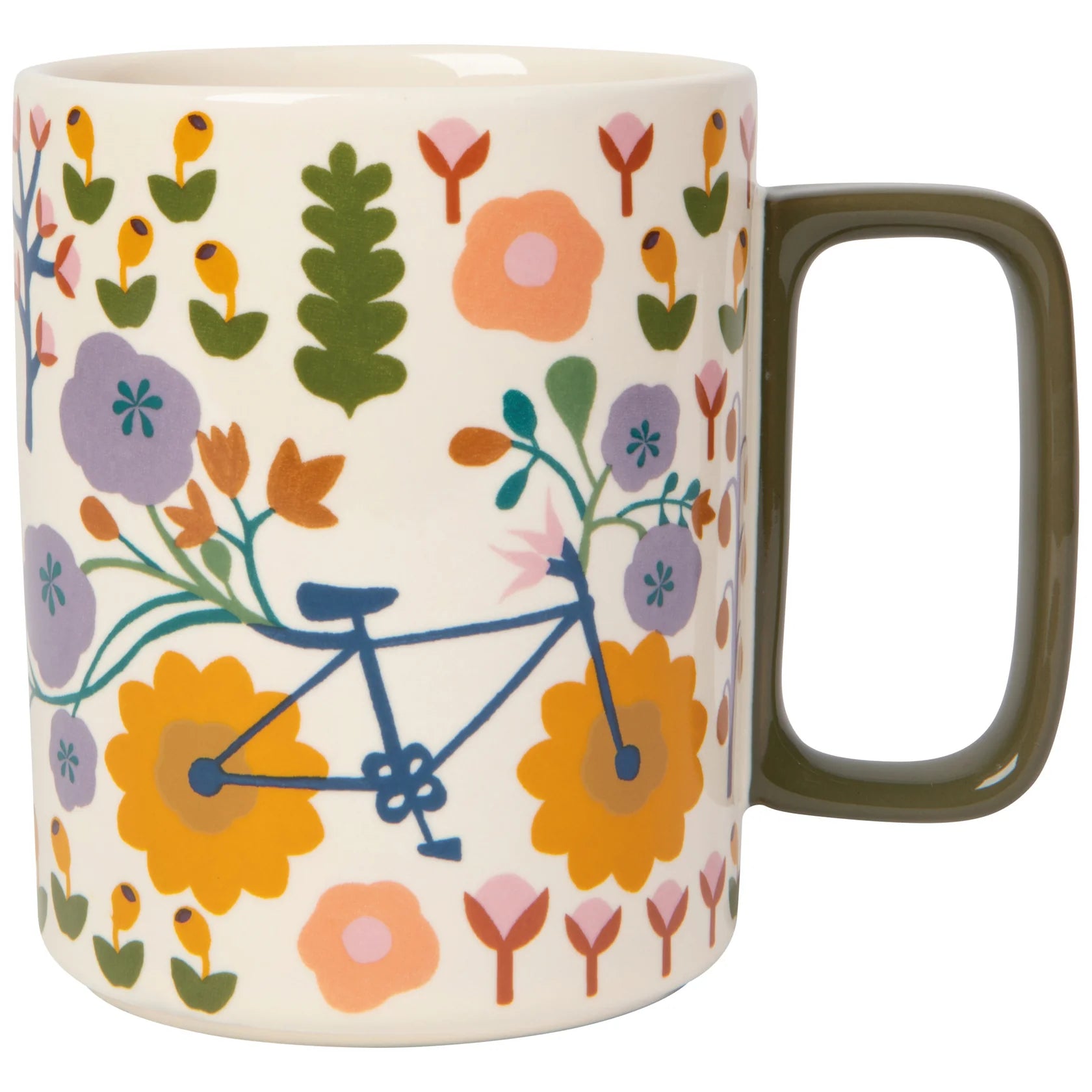 GRANDE TASSE BICYCLETTE AVEC FLEURS