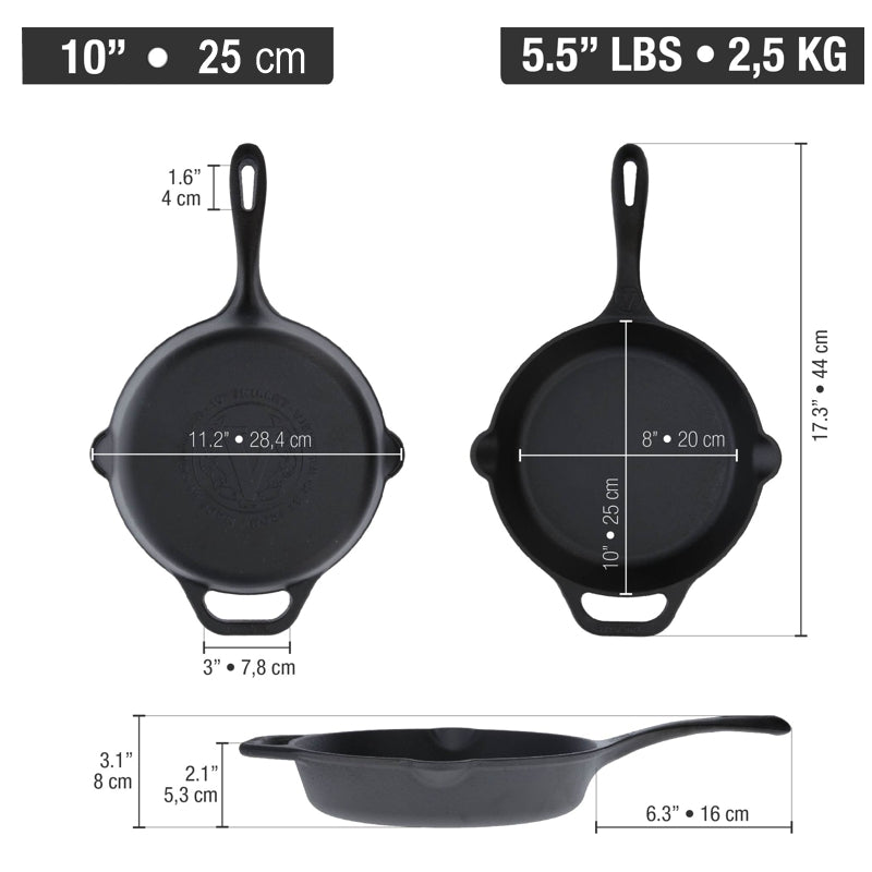 POÊLE EN FONTE DE 25 CM